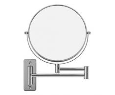 SONGMICS 7 fach+Normal Kosmetikspiegel Wandspiegel Rasierspiegel Vergrößerungsspiegel 8-inch Schminkspiegel zweiseitig Wandspiegel BBM713