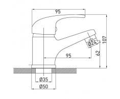 Waschtischarmatur Einhebelmischer Chrom von Ferro