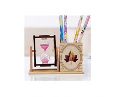 HENG Sanduhr, eine dekorative Tisch-Sanduhr aus hochwertigem Holz und Glas, kann als Geschenk verwendet Werden (Vier Stile zur Auswahl, 13,5 * 5 * 9cm) Toy Home Office Table Decoration Gift
