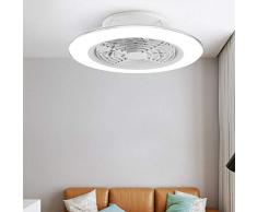 Chlyuan LED Deckenleuchte Intelligente LED-Deckenventilator Licht Stufenlos dimmbare APP Kontrolle (Farbe : Weiß, Größe : B)