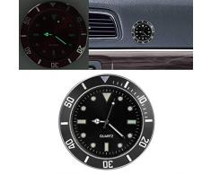 NoNo Auto Uhr Armaturenbrett Paste Auto Uhr Auto Luminous Uhr, for Auto-Boot-Fahrrad-Motorrad usw. (Color : Black)