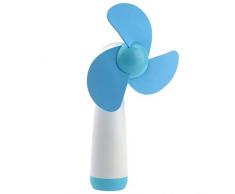 Tinksky Handventilator Batterie Mini Ventilator der Weichschaum-Blades Lüfter(blau)