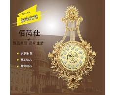 WLM Europäische Retro Bronze vergoldete Uhr, französische königliche barocke Clockhome Dekoration, Dekorative Ornamente, Geschenke