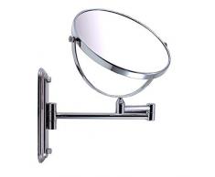 Make-Up Kosmetikspiegel Schminkspiegel Wandspiegel mit Wand-Halterung 5-fach Vergrößerung; Verchromt