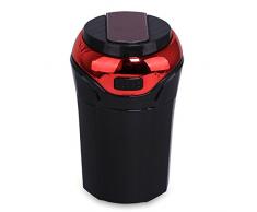 Aschenbecher Auto, Auto Aschenbecher mit blauer LED-Lichtanzeige, Auto Aschenbecher mit Deckel für Auto, Haus, Büro
