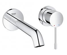 Grohe Essence 2-Loch-Waschtischbatterie (183mm), Wasserhahn, Armatur, Waschtischarmatur, Waschbecken, Mischbatterie, Wasserkran 19408001