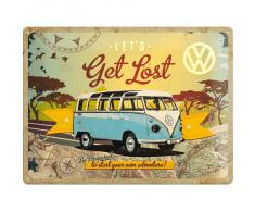 Nostalgic-Art 23155 Volkswagen VW Bulli, Let's Get Lost, Blechschild, 30 x 40 cm