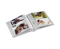 Hama Einsteck-Fotoalbum Lazise, Memo-Album mit 100 Seiten, zum Einstecken von 200 Fotos im Format 10x15, Aquarell Herz Motiv, 22,5x22, Einsteckalbum Fotobuch pink