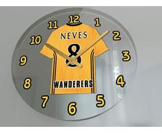 FanPlastic Wanduhr, Motiv Premier League Fußballtrikot !, Wolverhampton Wanderers Uhr