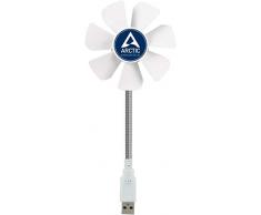 ARCTIC Breeze Mobile 92 mm USB-Ventilator mit flexiblem Hals, tolle Kühlleistung, Ventilator für das Büro, USB-Gadget, kleiner Ventilator, ideal fürs Home Office, weiß