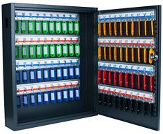 Pavo 8047208 Deluxe Schlüssel-Kasten/Schrank/Tresor, 80 Haken mit seitlichem Schlüsseleinwurf, dunkelgrau