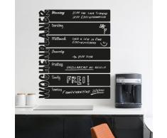 Wandkings Wandtattoo "Wochenplaner" aus Tafelfolie 40 x 50 cm, schwarz, selbstklebend