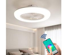SUZNIU Deckenventilator mit LED Beleuchtung, 40W LED Licht Fan Deckenventilator, Dimmbar mit Fernbedienung und APP, 3 Gang Wind, Moderne Deckenventilatoren mit LED Lampe für Wohnzimmer, Schlafzimmer