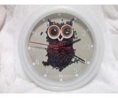 ✿ Küchenuhr in 4 Farben ✿ EULEN 16 ✿ Wanduhr ✿ KEIN TICKEN ✿ mit/ohne Name