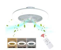 Deckenventilator mit Beleuchtung LED-Licht Dimmbar Fernbedienung Moderne 80W Wohnzimmer Schlafzimmer Kinderzimmer Ventilator Deckenleuchte Einstellbare Windgeschwindigkeit Leise Fan Lampe