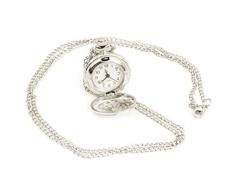 Taschenuhr - SODIAL(R) Versilbert Umhaengeuhr Kettenuhr Quarzuhr Uhr als Halskette Taschenuhr Neu