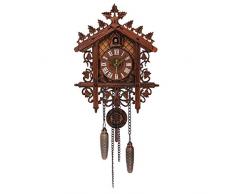 Kuckucksuhr, Vintage-Stil, handgefertigt, Holz, Baum, Haus Schaukeln, Wanduhr, Kunst, Heimdekoration, COD