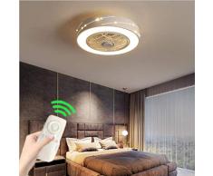 Deckenleuchte Fan-LED-Deckenleuchte Kreative Moderne mit Fernbedienung Leise Deckenventilator Schlafzimmer Lampe Kinderzimmer Wohnzimmer Deckenventilator mit Beleuchtung Ventilator mit,Weiß