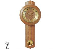 AMS Funk-Pendeluhr Wanduhr mit Pendel Funkuhr Pendeluhr für die Wand