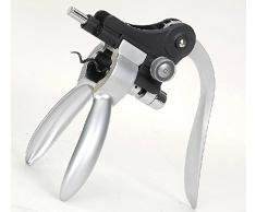 4in1 Flaschenöffner Rotwein Korkenzieher Weinflasche Hebel-Öffner mit Folienschneider Set perfekt für Connoisseur