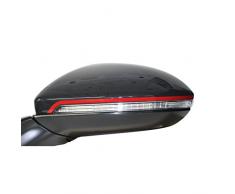 D024 Spiegelstreifen von Finest-Folia Spiegel Aufkleber Folie Design Line Spiegelkappen Streifen (Karminrot)