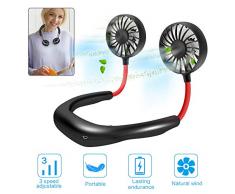 Sylanda USB Ventilator -Batterie Tischventilator Tragbar Ventilator Leise USB Klein Ventilator mit Batterie Kühlung für Reise Küche und Büro im Freien Camping