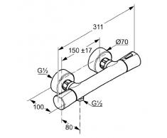 Kludi Zenta 351000538 Thermostat Brausearmatur