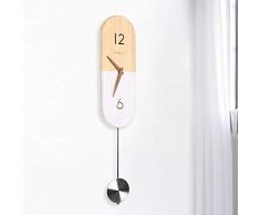 SUIBIANBA Moderne Dekorative Pendel-Wanduhr Aus Holz - Batteriebetrieben, Lautlos Und Ohne Ticken Große Modeuhren Für Zuhause Wohnzimmer Büro Schlafzimmer Küche