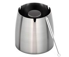 Zaeel Aschenbecher Edelstahl Windaschenbecher für die Reinigung von Zigarettenasche, Draußen Sturmaschenbecher, Moderne Tischplatte Aschenbecher mit Rutschfeste Basis für Home Office Dekoration