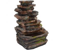 Agora-Tec® Wasserspiel & Zimmerbrunnen Slate sehr angenehmer leiser Wasserlauf 37 cm hoch