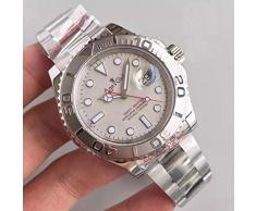 Neue Herren Automatik Mechanische Uhr Silber Schwarz Blau Grau Edelstahl Yachtuhren Master Saphirglas AAA + (Gold)