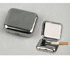 Taschenaschenbecher eckig chrom poliert