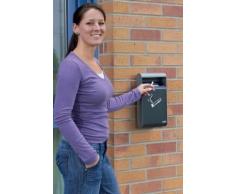 Probbax Wandascher, Edelstahl, schwarz, 6 x 25 x 15 cm