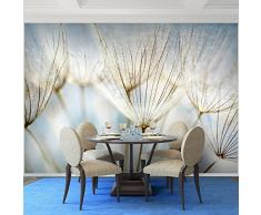 Fototapete Pusteblumen Blau 352 x 250 cm Vlies Wand Tapete Wohnzimmer Schlafzimmer Büro Flur Dekoration Wandbilder XXL Moderne Wanddeko Flower 100% MADE IN GERMANY - Runa Tapeten 9002011b