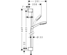 Hansgrohe Brausenset Crometta 100 Multi/Unica 650mm weiss/chrom, 26650400
