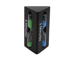 Sanduhr Stark Glas Tee-Timer Zeitmesser Timer Teeuhren Deko 3+5+7 Minuten mit Bunte Sand