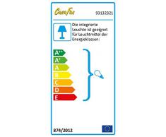 Casafan Deckenventilator Aerodynamix weiß, 132 cm Flügel, nussbaum integrierte Leuchte - energiesparend - modernes Design 93132321