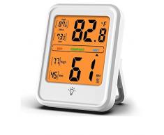 Innenwetterstation, Thermo-Hygrometer, Raumthermometer Digitaler Innenhygrometer-Monitor Temperatur- und Luftfeuchtigkeitsmesser für den Komfort im Heimbüro (Square)