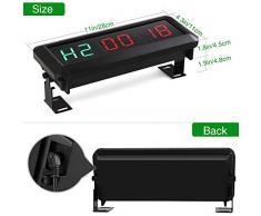 Pellor Fitness Timer, Multifunktionale LED Display Intervall Timer Stoppuhr Wanduhr mit IR-Fernbedienung Geeignet für Crossfit, Tabata, EMOM, MMA