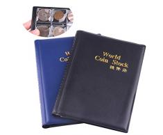 TUPARKA 2er-Pack Münzalbum 240 Münzhalter können 50-P- und 2-Euro-Münzen aufnehmen