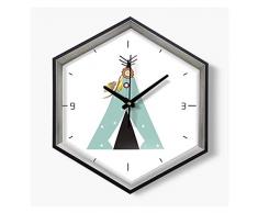 HJW Praktische Wandpendeluhr Stille Wanduhr Wohnzimmer-Dekoration Schlafzimmer Küchenuhr Wand Kreative Quarz-Taktgeber Wanduhr,21