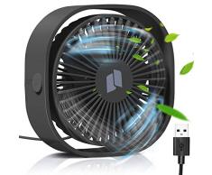 USB Ventilator, TedGem Ventilator Klein Handventilator PC Ventilator USB Mini Ventilator USB Lüfter Geräuscharm, USB Fan Einfach zu Tragen, für Büro, Zuhause und im Freien(3 Geschwindigkeiten)