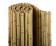 casa pura® Bambus Sichtschutz | Bambusmatte in Premiumqualität, Massive Bambusrohre | naturbelassen | DREI Größen (150x250cm, HxB)