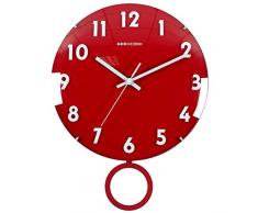 MALPYQ Einfache Pendelwanduhr, Wohnzimmer, kreatives stilles Wanduhrbadezimmer, Küche und Wohngestaltung,A,35.0cm