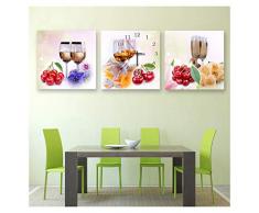 HJW Praktische Wandpendeluhr Leicht Große Digitale Wanduhr, Stummnicht Ticking Schlafzimmer Wohnzimmer Küche Massivholz-Micro-Frame Uhr Glas Pendeluhr 24 X 24 Wanduhr Lesen,11