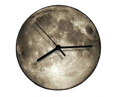 QZz Home® Mode kreative dreidimensionale mond led nachtlicht wanduhr drahtlose Fernbedienung licht mehrfarben Dekoration Wohnzimmer Schlafzimmer