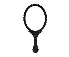 Handspiegel Dame Spiegel Kosmetikspiegel Frisierspiegel Antik Stil Hand Mirror, Handspiegel Retro Kosmetik, Schwarz