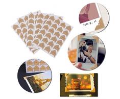 Fotoecken Foto Selbstklebeetiketten Braunes Packpapier Photo Album-Schutz-Aufkleber 5 Blatt