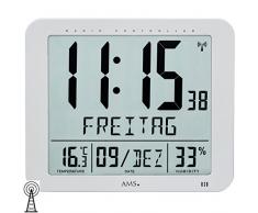 Digital Funkwanduhr silber AMS 5884