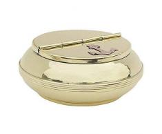 linoows Maritimer Tisch- Klappaschenbecher, Marine Ascher, Klapp Aschenbecher, Messing Poliert 10 cm